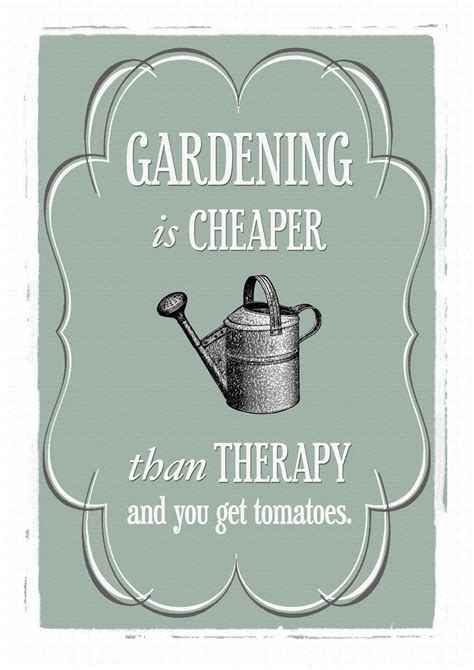 Gardening Print Gardening Quote Poster Rustic Quote Posters Quote
