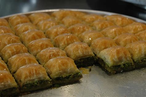 The Most Famous Turkish Dessert Pistachio Baklava Stock Image Image