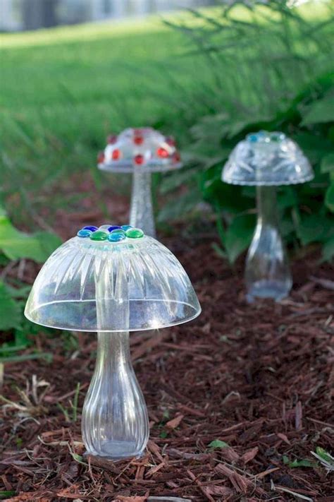 55 Creative Garden Art Mushrooms Design Ideas For Summer Glass Garden