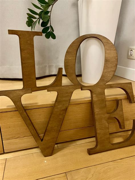 Large Letters For Wall Decor Wood Alphabet Initials 3d Wood Etsy