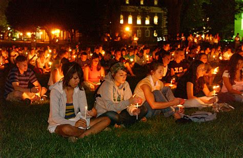 Ud Holds Candlelight Vigil For Katrina Victims