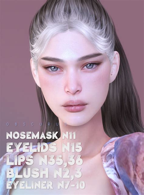 Obscurus Sims Makeup Set Lips N35 28 Colors Emily Cc Finds