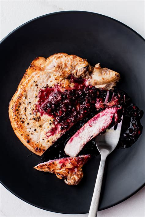 Coat a broiler pan with nonstick cooking spray. Blackberry Ginger Pork Chops | Healthy Dinner Recipes
