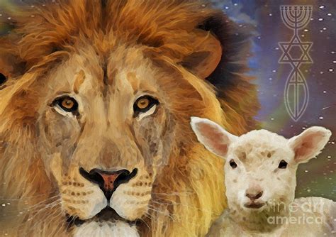 Lion And The Lamb Painting By Todd L Thomas