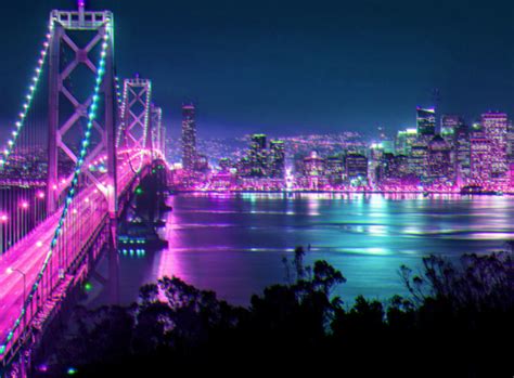 Pin On My First Try At Vaporwave Art — The San Francisco Skyline Let