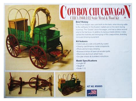 Model Trailways Cowboy Chuck Wagon C 1860 112 Scale