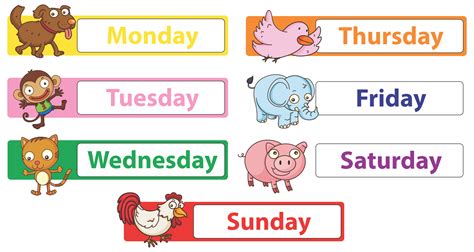 Printable Days Of Week Calendar