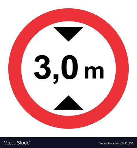 Maximum Height Traffic Sign Royalty Free Vector Image