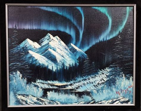 Snow Mountain Aurora Oil Painting Of The By Meghanlynnstudios 25000