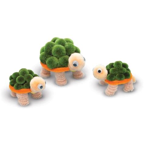 Turtle Pom Pom Kit 3 Pack In 2021 Turtle Crafts Pom Pom Crafts