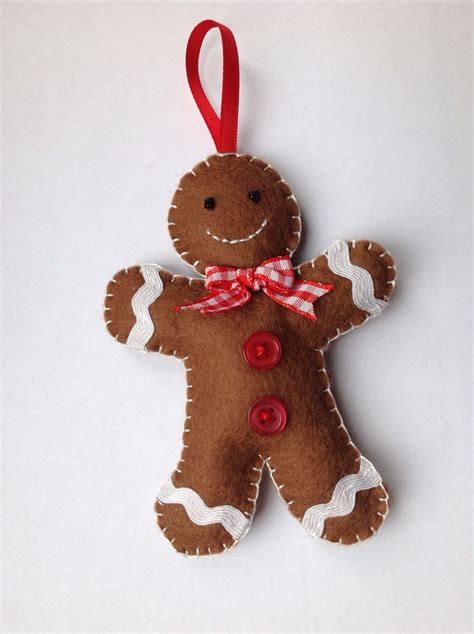 Felt Gingerbread Man Christmas Ornament