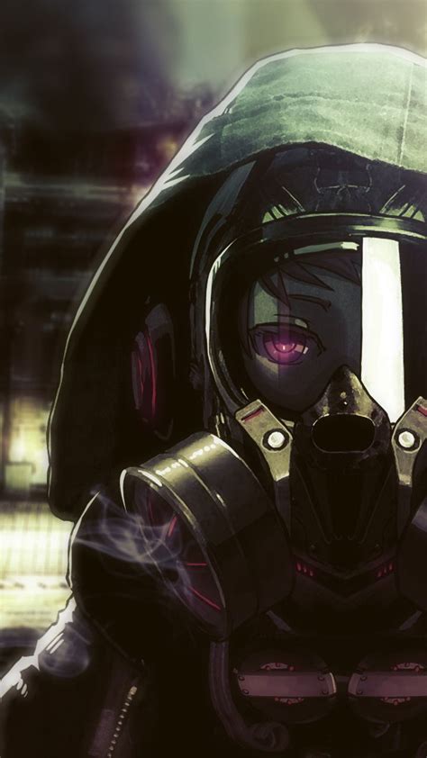 Robotic Network Cyberpunk Art Gas Mask Girl Anime Gas Mask