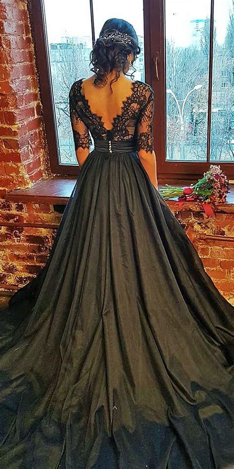 33 Beautiful Black Wedding Dresses That Will Strike Your Fancy Frisuren 2018