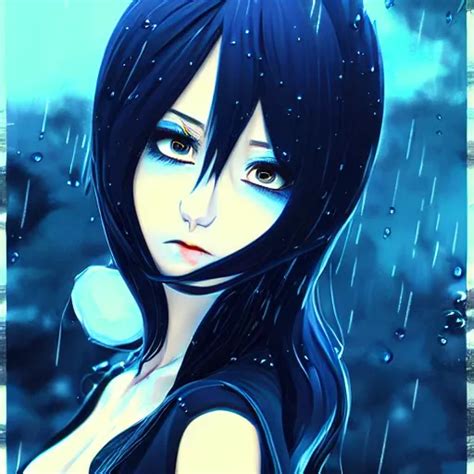 Beautiful Seductive Slime Girl In The Rain Highly Stable Diffusion