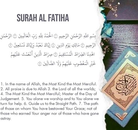Surah Al Fatiha In Arabic English Translation And Off