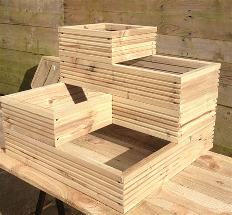 large 4 teir wooden planter ready assembled: Amazon.co.uk: Garden