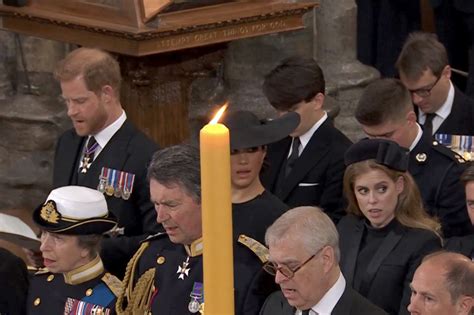 Harry, Meghan seated away from William, Kate at funeral