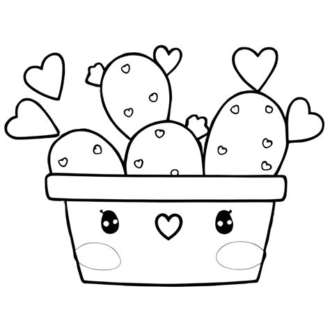 Cute Kawaii Valentine S Cacti Graphic Creative Fabrica