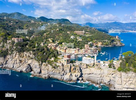 Aerial View Of Portofino An Italian Fishing Village And Holiday Resort