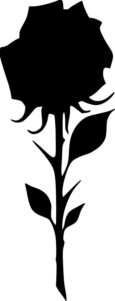 Black Rose Silhouette At Getdrawings Free Download