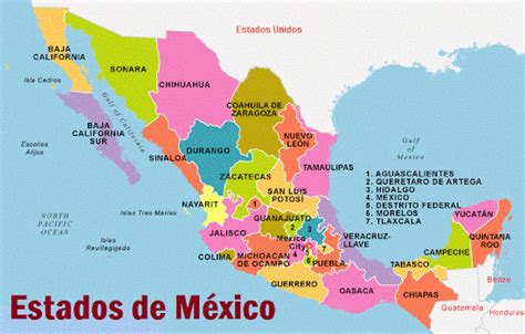 Estados De La República Mexicana Estados De México