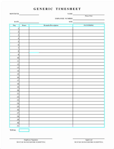17 Excel Daily Timesheet Template With Formulas  Formulas