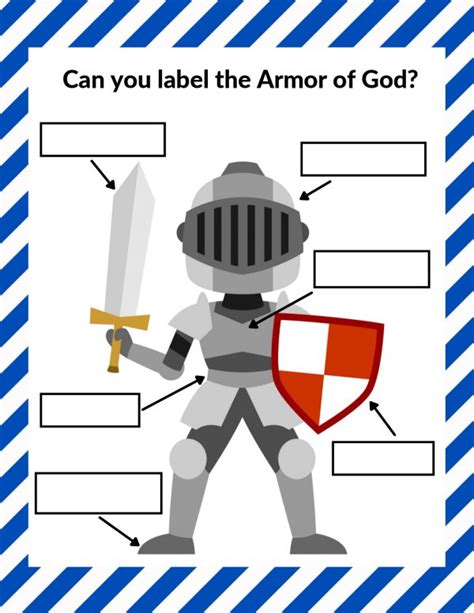 The Full Armor Of God Prayer For Kids Free Printable