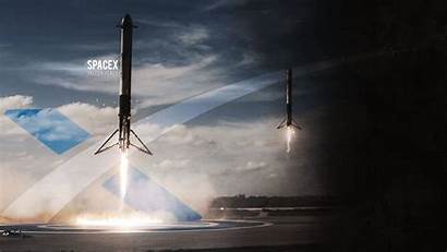 Falcon Heavy Landing Side Wallpapers Boosters Spacex