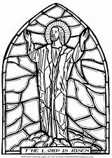 Stained Glass Coloring Pages Religious Color Printable Getcolorings Bible sketch template