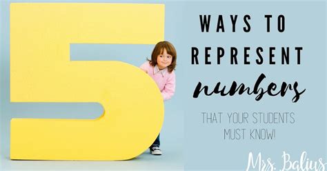 5 Ways To Represent Numbers That Our Students Must Know Mrs Balius