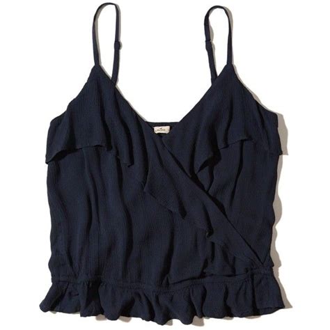 Hollister Crossover Ruffle Cami 27 Bam Liked On Polyvore Featuring