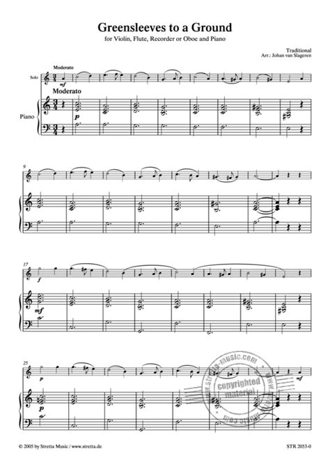 Greensleeves arr alfred reed j w pepper sheet music. Easy Greensleeves Piano Sheet Music | piano sheet music ...