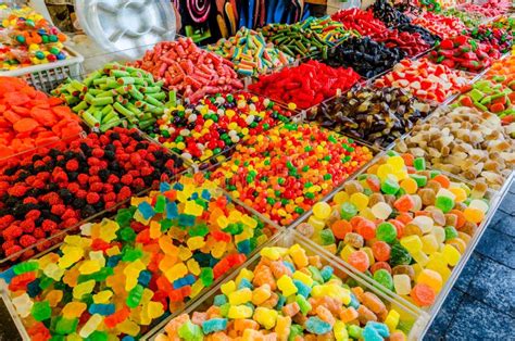 Assorted Candy For Sale At Mahane Yehudah Market In Jerusalem Israel