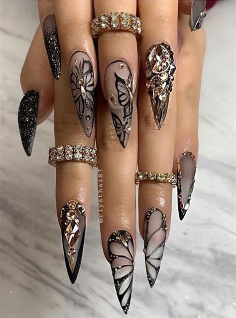 Beautiful Stiletto Nails Art Designs And Acrylic Nails Ideas A