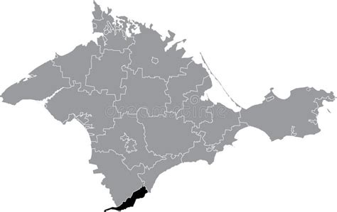 Locator Map Of The Yalta Municipality Crimea Stock Vector