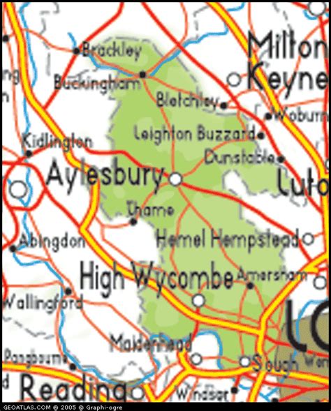 Buckinghamshire Political Regional Map United Kingdom Map Regional