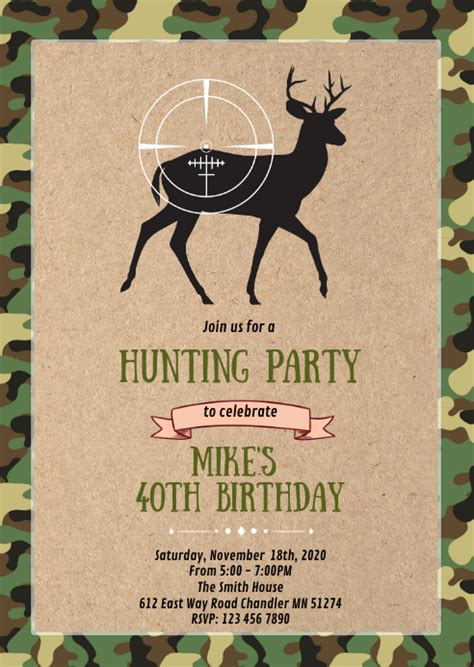 Free Printable Deer Hunting Birthday Cards Free Printable Templates