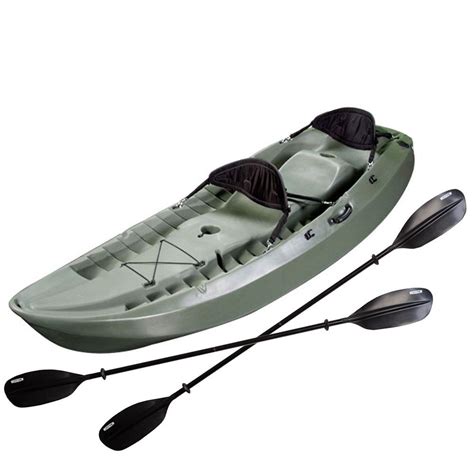 Lifetime Od Green Sport Fisher Kayak With Paddles And Backrest 90121