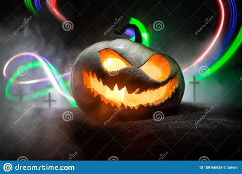 Halloween Pumpkin Smile And Scary Eyes For Party Night