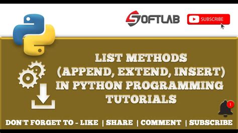 6 List Methods Append Extend Insert In Python Step By Step Python