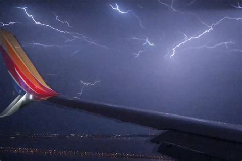 Lightning Storm Captured Through Plane Window Video New York Post