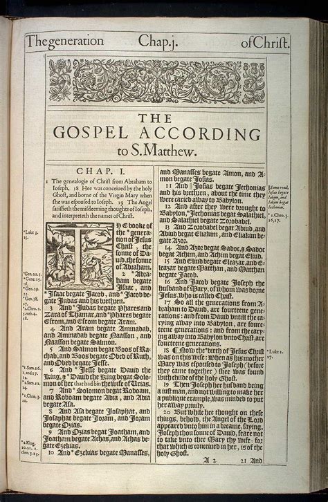 THE GOSPEL ACCORDING TO S. MATTHEW. (ORIGINAL 1611 KJV)