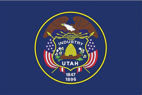 Nylglo Utah State Flag 3 Fth X 5 Ftw Outdoor 2nen8145360 Grainger