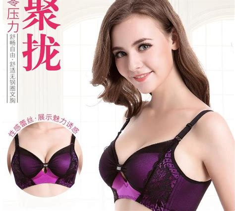 Underwear Small Breast Push Up Bra Minimizer Deep Vs 5cm Thick Padded Brassiere Lace Bras For