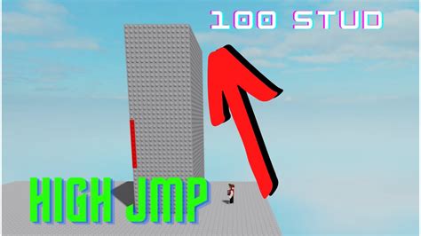 How To High Jump 100 Stud Roblox Youtube