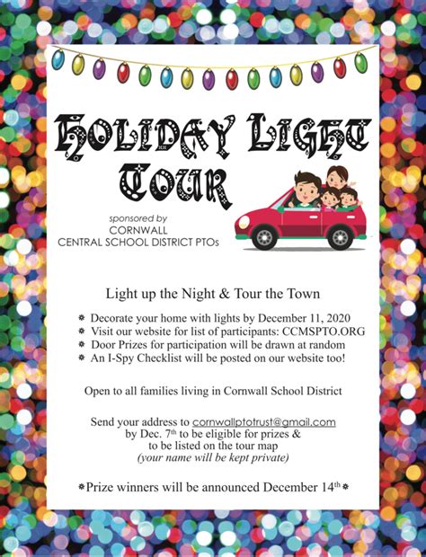 Holiday Light Tour Cornwall Central Middle School Pto