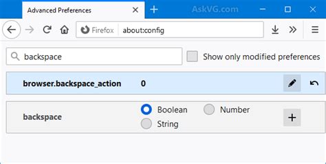 Tip How To Restore Backspace Key To Go Back To Previous Page In Mozilla Firefox Askvg