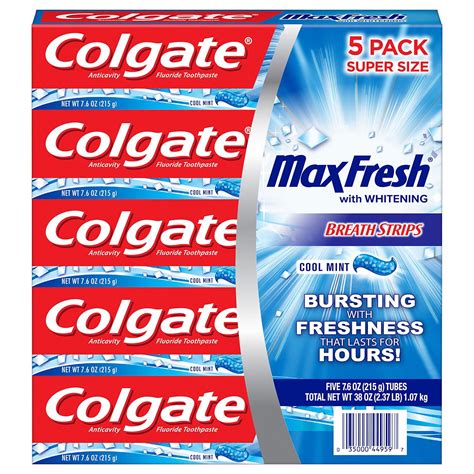 The Colgate Max Fresh Toothpaste Cool Mint 76 Oz 5 Pk