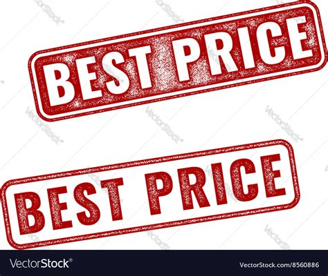 Realistic Best Price Stamps Isolated Royalty Free Vector