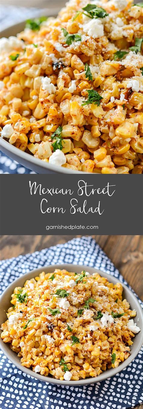 Portion g) a small amount of food between main meals or instead of a meal. Mexican Street Corn Salad | Mexican corn salad, Mexican ...